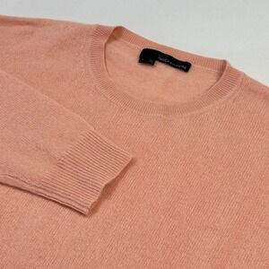 360CASHMERE Sweater Womens L Pink 100% Cashmere Crewneck Long Sleeve Pullover